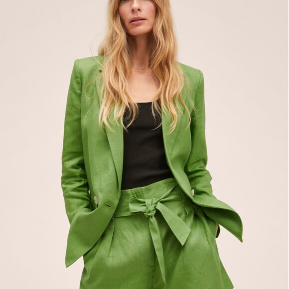 Mango Green Blazer with Matching Shorts - Picture 3 of 9